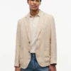 Blazer casual de linho tingido na peça