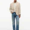 Blazer casual de linho tingido na peça