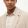 Blazer casual de linho tingido na peça