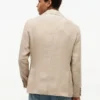 Blazer casual de linho tingido na peça