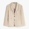 Blazer casual de linho tingido na peça