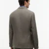 Blazer casual de linho tingido na peça