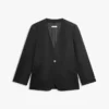 Blazer de corte descontraído em mistura de linho