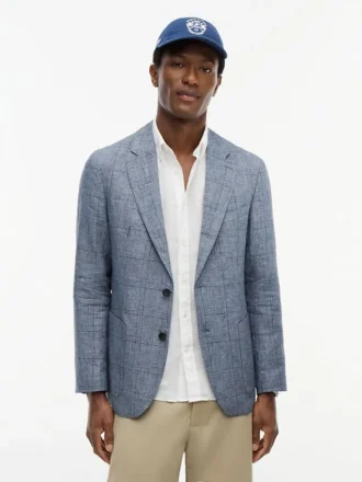 Blazer de linho de corte regular da New York Label