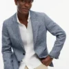 Blazer de linho de corte regular da New York Label Blazer de linho de corte regular da New York Label