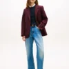 Blazer de mistura de lã com corte descontraído