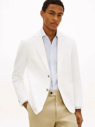 Blazer de sarja sem forro
