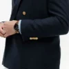 Blazer em mistura de algodão e lã texturada