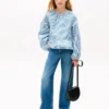 Blusa infantil de popeline às riscas