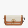 Bolsa a tiracolo em lona com monograma Script Bolsa a tiracolo em lona com monograma Script