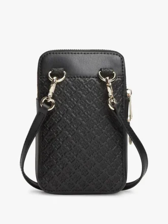 Bolsa de telemóvel a tiracolo com monograma em toda a superfície