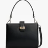 Bolsa Mini Satchel com fecho monograma