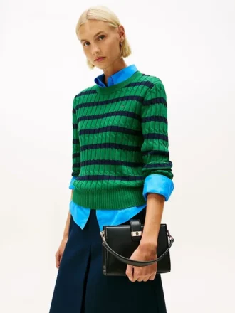 Bolsa Mini Satchel com fecho monograma
