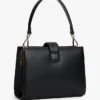 Bolsa Mini Satchel com fecho monograma
