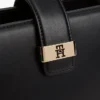 Bolsa Mini Satchel com fecho monograma