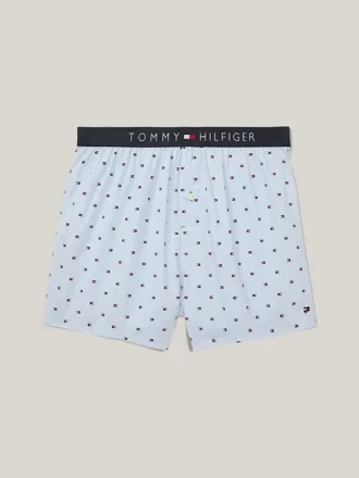 Boxer de tecido com corte justo