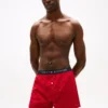 Boxer de tecido com corte justo