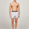 Boxer de tecido com corte justo