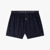 Boxer de tecido com corte justo