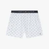 Boxer de tecido com corte justo