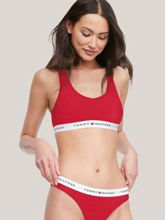 Bralette com logótipo Tommy