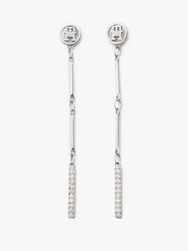 Brincos pendentes com detalhes em cristal Brincos pendentes com detalhes em cristal