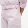 Calças de cintura alta com cinto para meninas Calças de cintura alta com cinto para meninas