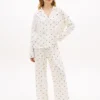 Calças de dormir em jersey com estampado floral Calças de dormir em jersey com estampado floral