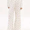 Calças de dormir em jersey com estampado floral Calças de dormir em jersey com estampado floral