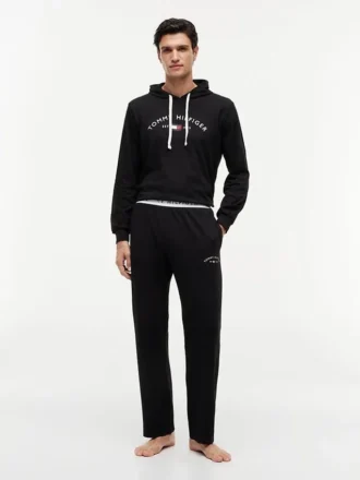 Calças de dormir em piqué com logótipo Hilfiger