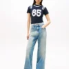Calças de Jeans de cintura alta e perna larga da Tommy Jeans Calças de Jeans de cintura alta e perna larga da Tommy Jeans
