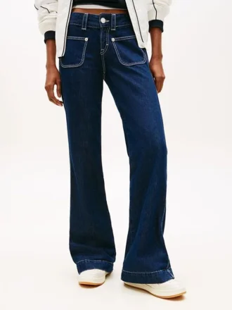 Calças de Jeans de cintura baixa com corte bootcut e bolsos da Tommy Jeans