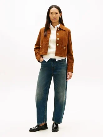 Calças de jeans elásticas de cintura alta