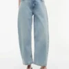 Calças de jeans elásticas de cintura alta Calças de jeans elásticas de cintura alta