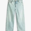Calças de jeans elásticas de cintura alta Calças de jeans elásticas de cintura alta