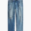 Calças de Jeans largas com efeito desgastado