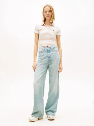 Calças de jeans Tommy Jeans de cintura alta e perna larga