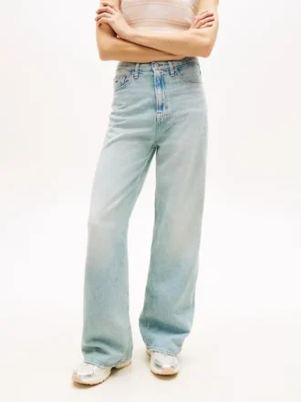 Calças de jeans Tommy Jeans de cintura alta e perna larga