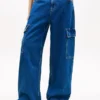 Calças de jeans Tommy Jeans de corte largo e perna larga Calças de jeans Tommy Jeans de corte largo e perna larga