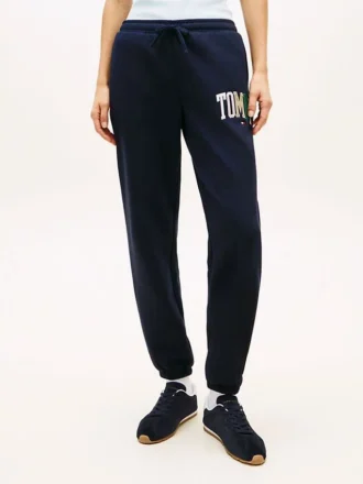Calças de treino multicoloridas com logótipo Tommy