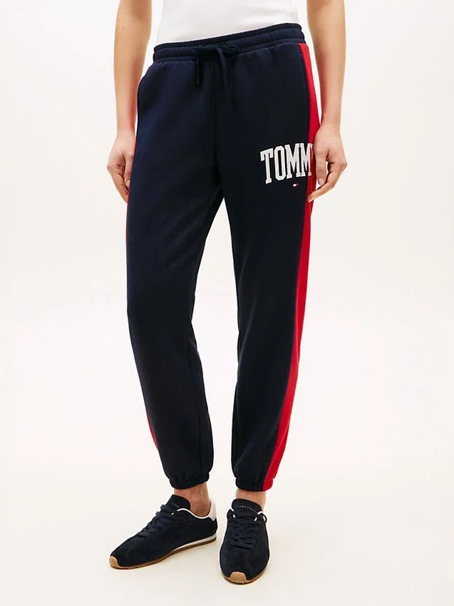 Calças de treino Varsity Tommy Logo Colorblock Calças de treino Varsity Tommy Logo Colorblock