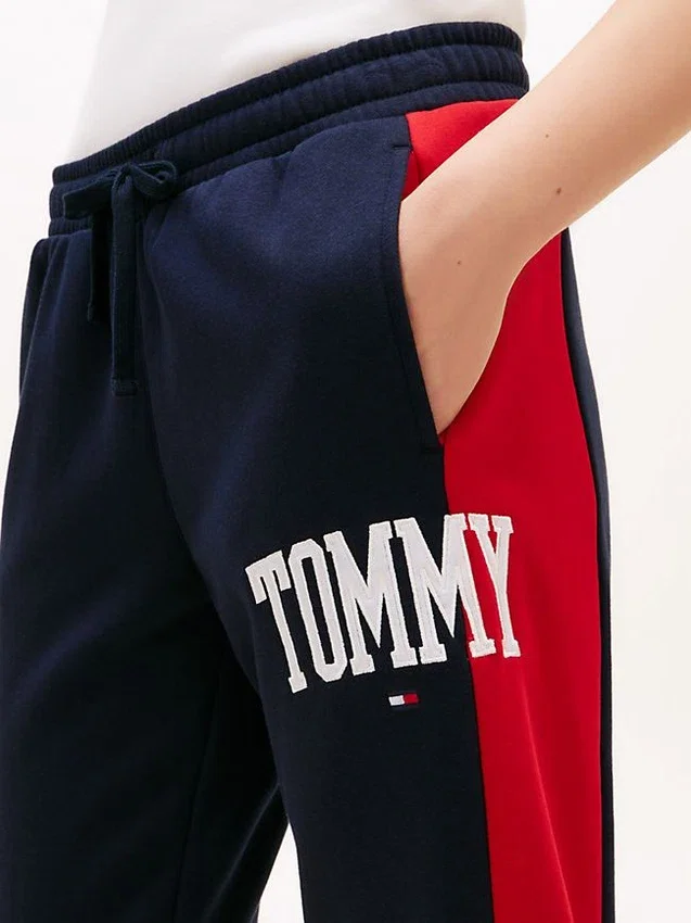 Calças de treino Varsity Tommy Logo Colorblock Calças de treino Varsity Tommy Logo Colorblock