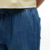 Calças largas de chambray para criança