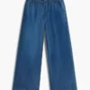 Calças largas de chambray para criança