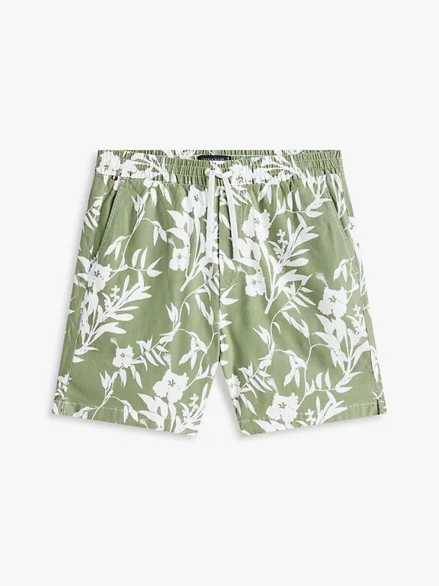 Calções com corte regular de 18 cm com estampado tropical Calções com corte regular de 18 cm com estampado tropical
