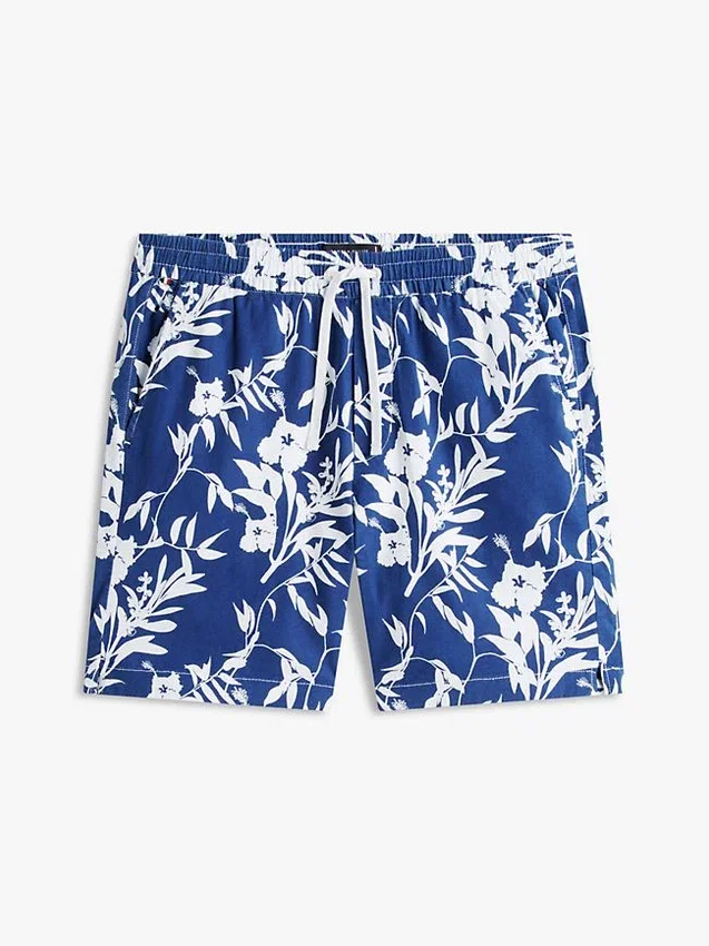 Calções com corte regular de 18 cm com estampado tropical Calções com corte regular de 18 cm com estampado tropical