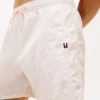 Calções de banho com estampado de folhas de palmeira, 18 cm