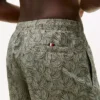 Calções de banho com estampado de folhas de palmeira, 18 cm