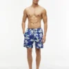 Calções de banho com estampado de surf de 18 cm Calções de banho com estampado de surf de 18 cm