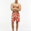 Calções de banho com estampado floral de 18 cm